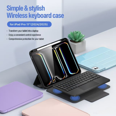 [With Touchpad] Apple iPad 10.9/11'' 10/11th Gen (2022/2025) Detachable Standalone Wireless Keyboard Case - i-Station Mobile Phone & Electronic Device Repair and Accessories