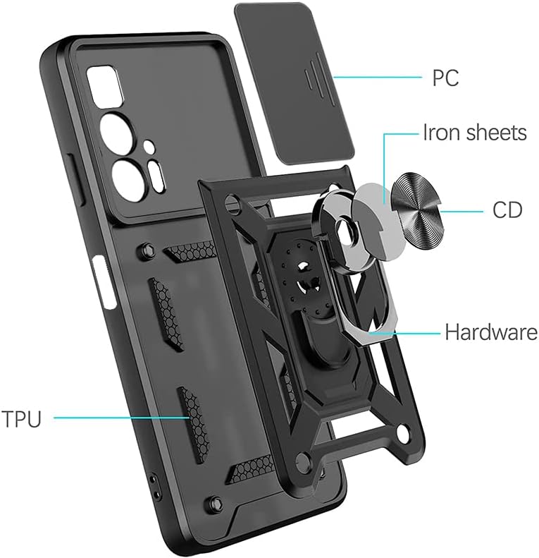 Load image into Gallery viewer, [Magnetic Ring Kickstand][Camera Cover] Motorola Moto Edge 20 Pro - Shield Shockproof Rugged Heavy Duty Case With 2PC 9H Glass Screen Protector
