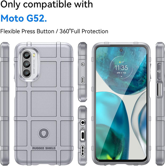 Motorola Moto G52/G82/G71s - Shield Shockproof Rugged Heavy Duty Case With 2PC Tempered Glass Screen Protector