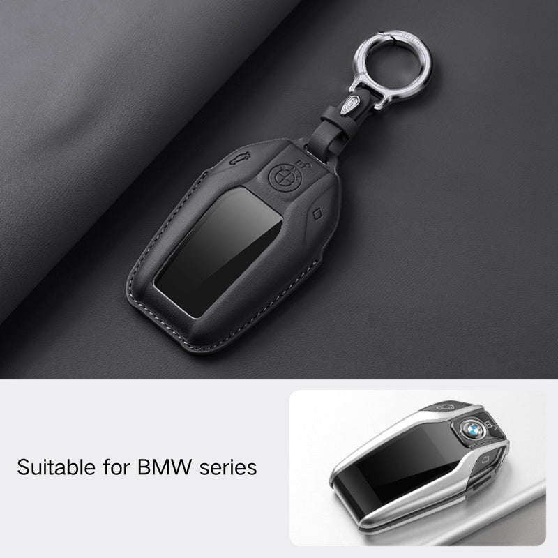 Load image into Gallery viewer, BMW Leather Car Key Protective Case For 1, 2, 3, 5, 7 Series, X1, X3, X5, X6, X7, ix1, ix40, ix50, i8
