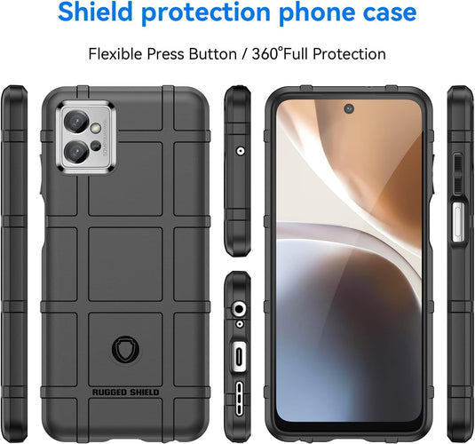 Motorola Moto G32 - Shield Shockproof Rugged Heavy Duty Case With 2PC 9H Glass Screen Protector