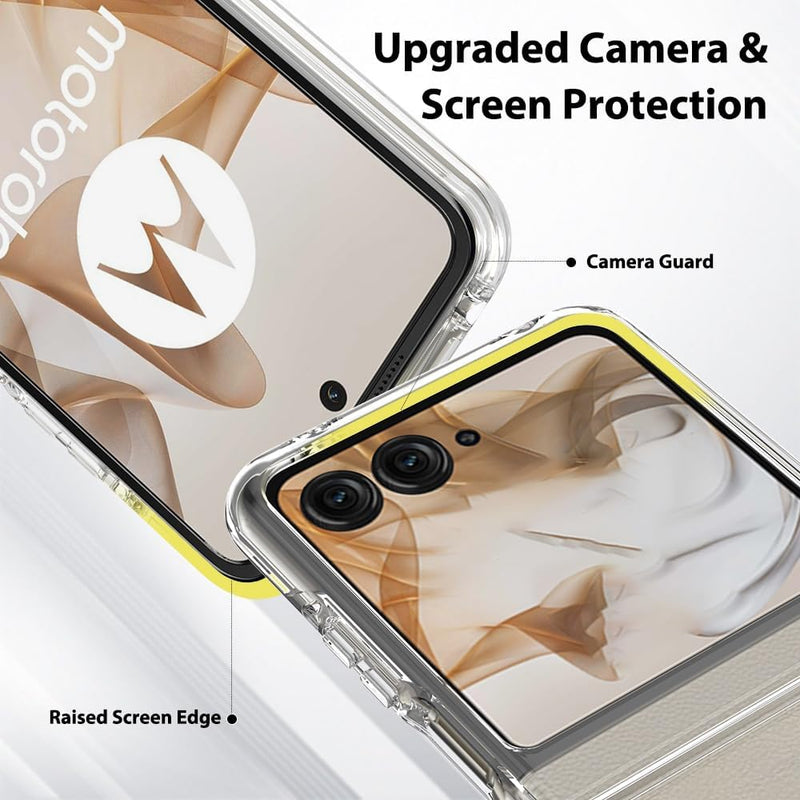 Load image into Gallery viewer, Motorola Moto Razr 2024 - AirPillow Cushion Transparent Soft Clear TPU Case With 2PC 9H Tempered Glass Screen Protector
