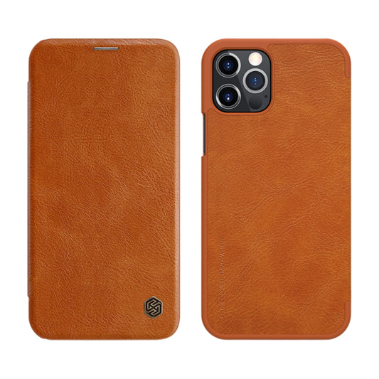 Apple iPhone 12/Pro/Mini - NILLKIN Qin Pro Series Sliding Camera Cover Design Leather Phone Case