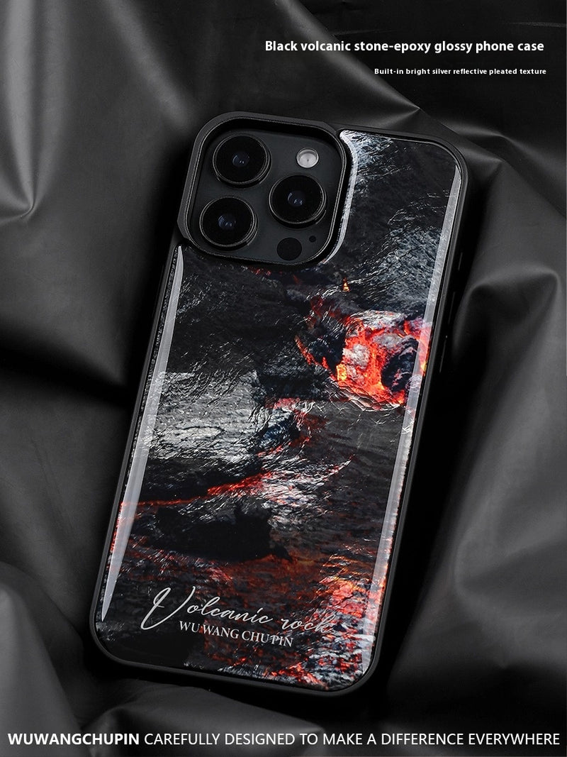 Load image into Gallery viewer, Apple iPhone 13/Pro/ Pro Max Volcanic magma design style with glossy finish Shockproof Fashion Series Case
