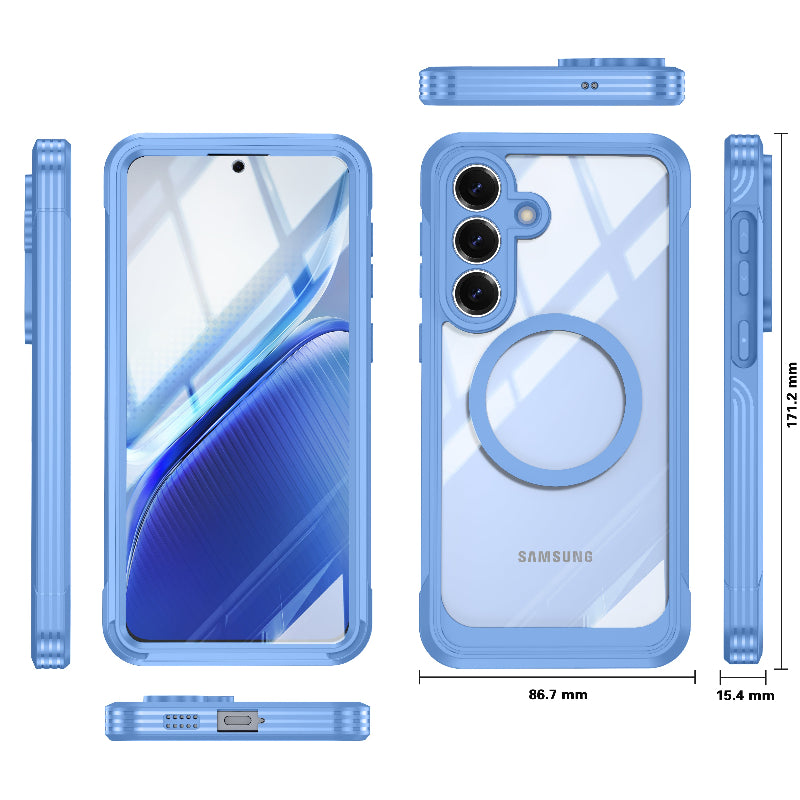 Load image into Gallery viewer, [FS Series][MagSafe Compatible] Samsung Galaxy S26 FE - Transparent Full Covered Waterproof Shockproof Armor Case
