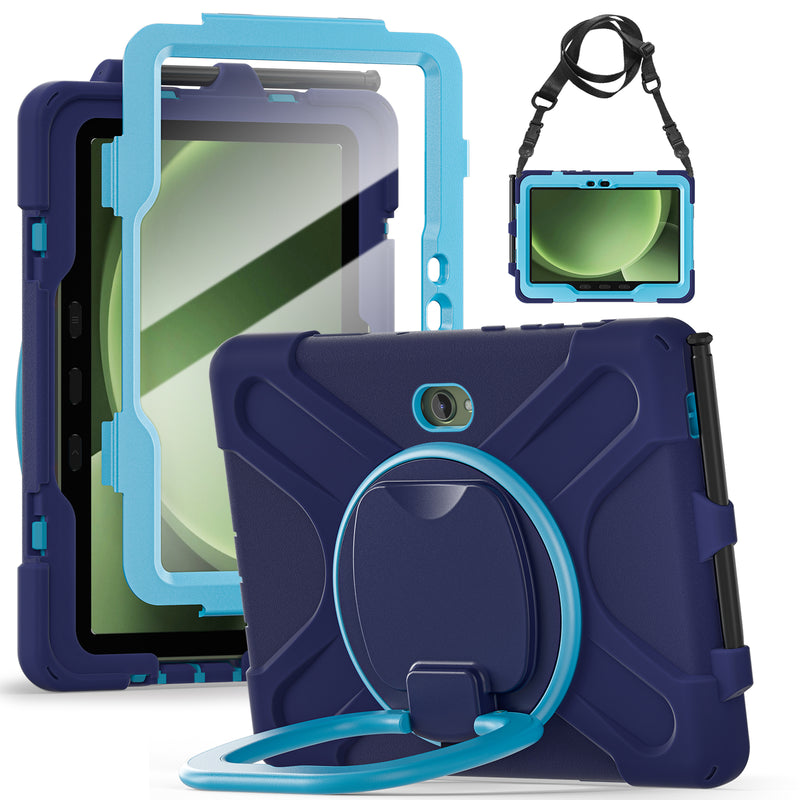 Load image into Gallery viewer, Samsung Galaxy Tab Active Pro / Active 4 Pro / Active 5 Pro Series - Heavy Duty 360 Degree Rotate Stand Hand Strap Case With Shoulder Strap - i-Station Mobile Phone &amp; Electronic Device Repair and Accessories
