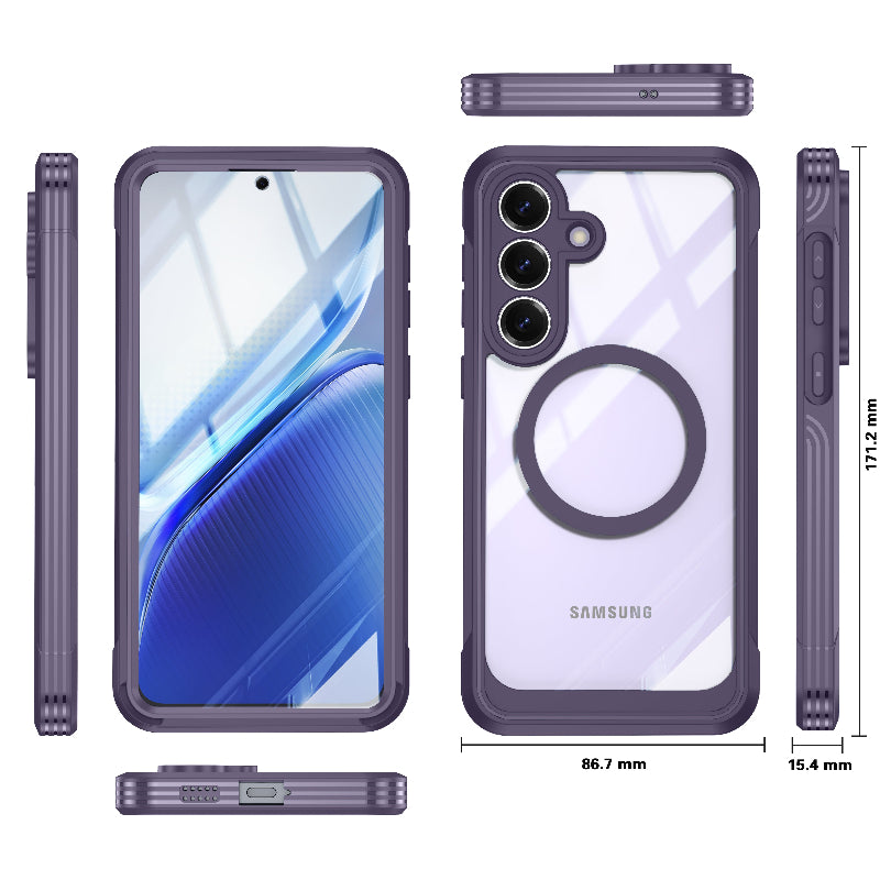 Load image into Gallery viewer, [FS Series][MagSafe Compatible] Samsung Galaxy S26 FE - Transparent Full Covered Waterproof Shockproof Armor Case
