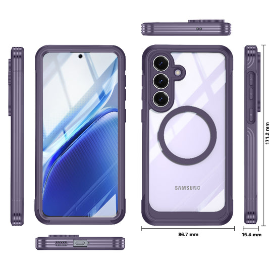 [FS Series][MagSafe Compatible] Samsung Galaxy S26 FE - Transparent Full Covered Waterproof Shockproof Armor Case