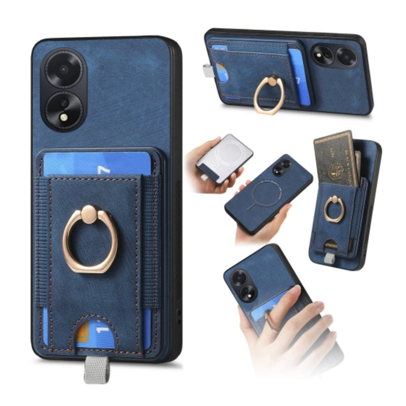 Load image into Gallery viewer, OPPO A38 4G/A18 4G - Retro Splitable Magnetic Card Bag Leather Phone Case - Polar Tech Australia
