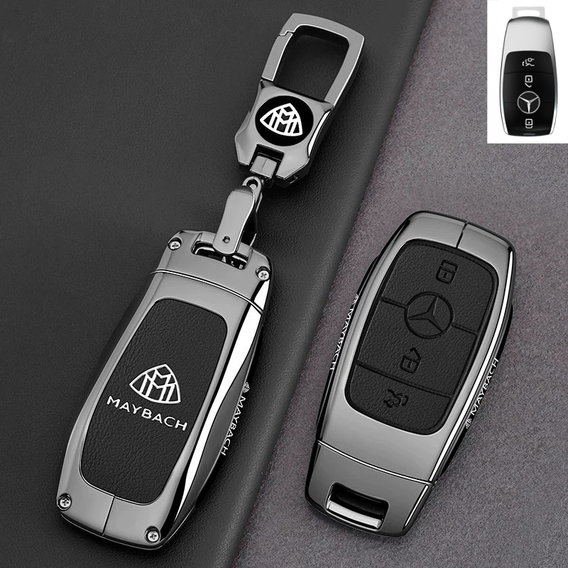 Load image into Gallery viewer, Maybach Premium Leather Protection Car Key Fob Case Cover For GLS480, S480, S580, S680, GLS600 - i-Station Mobile Phone &amp; Electronic Device Repair and Accessories
