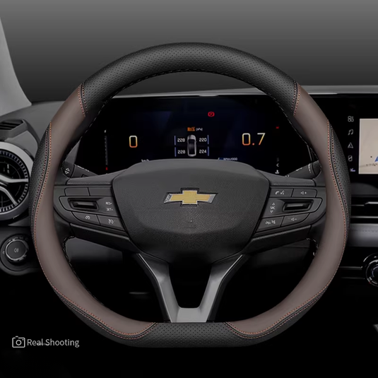 Chevrolet Premium Nappa Leather Breathable Ultra-Thin Non-Slip Steering Wheel Cover For Cruze, Equinox, Trax - i-Station Mobile Phone & Electronic Device Repair and Accessories