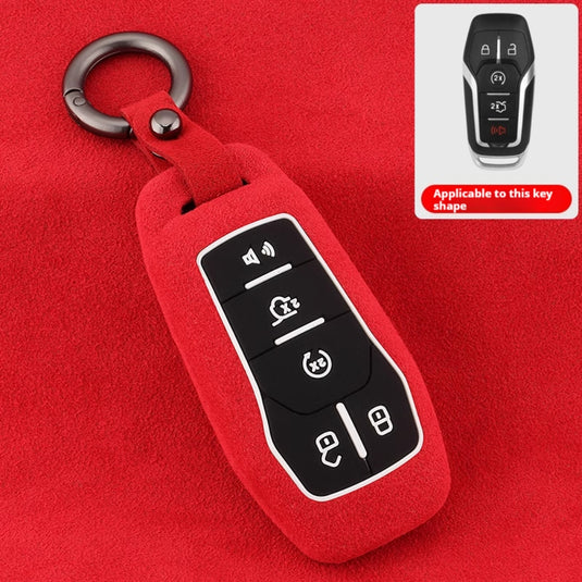 Ford High-Quality Suede Key Protective Case For Fusion, Mondeo, Mustang, Explorer, Edge, EcoSport