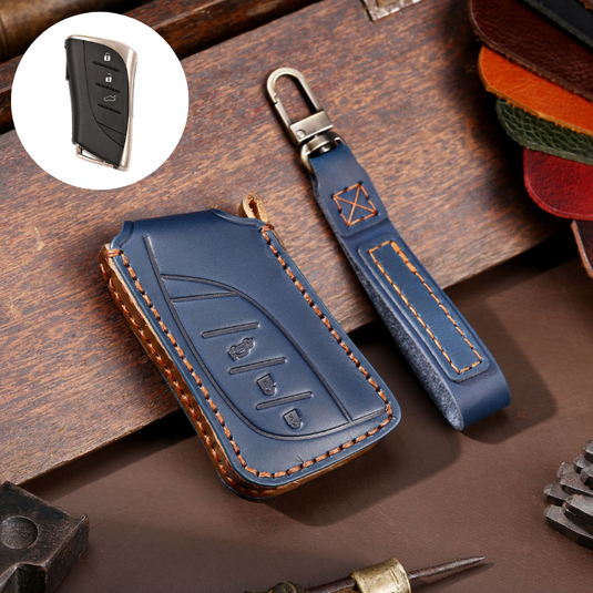 Lexus Handcrafted Genuine Leather Folding Car Key Fob Case Cover For Lexus NX200t, NX300, NX300h, NX350, NX Hybrid, RX270, RX300, RX350, RX450h, LX570, LX600, IS250, IS300, IS350 - i-Station Mobile Phone & Electronic Device Repair and Accessories