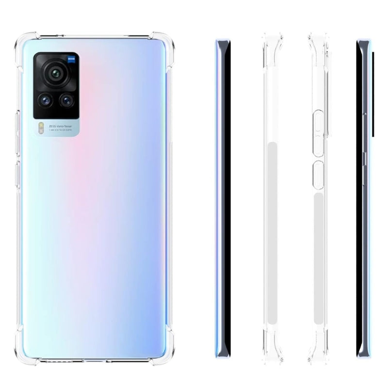 Load image into Gallery viewer, Vivo X60 Pro - AirPillow Cushion Transparent Soft Clear TPU Four Corners Protective Case With 2PC 9H Tempered Glass Screen Protector
