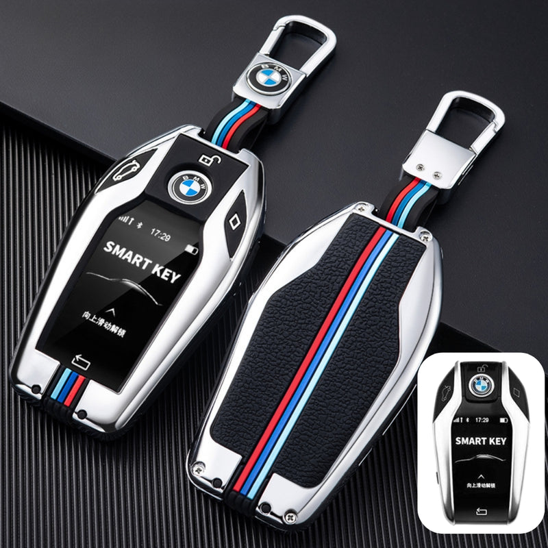 Load image into Gallery viewer, BMW Metal Shell &amp; Soft Silicone Full Protection Key Case For 5, 6, 7 Series, X3, X5, X6, X7
