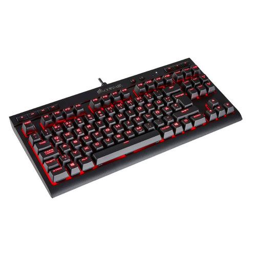 Corsair Compatible K63 Compact Gaming Tastatur, MX-Red, Rote LED - Schwarz