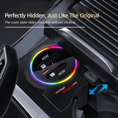 BMW X4 M (2019–2022) Car Fast Charging Hub with RGB Lighting - i-Station Mobile Phone & Electronic Device Repair and Accessories