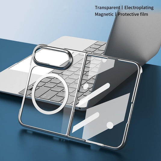 Apple iPhone Duo - Clear Plated Magnetic Integrated Film Phone Case - Polar Tech Australia