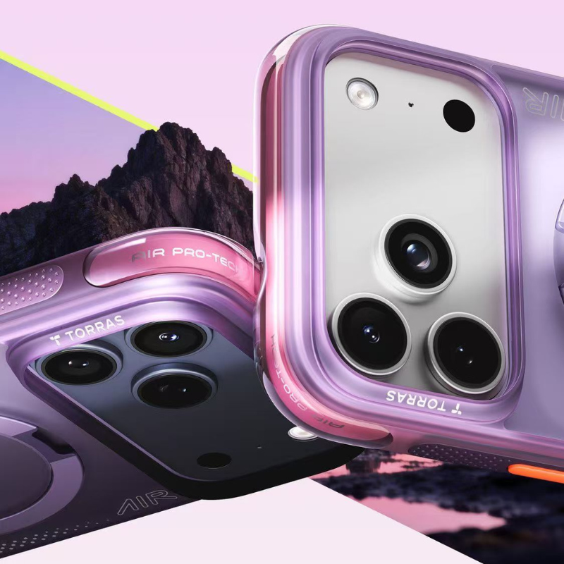 Load image into Gallery viewer, [Magsafe Compatible][Built-in Stand] Apple iPhone 17 Pro/Pro Max - TORRAS Acrylic Airbag Full-Body Shockproof Case
