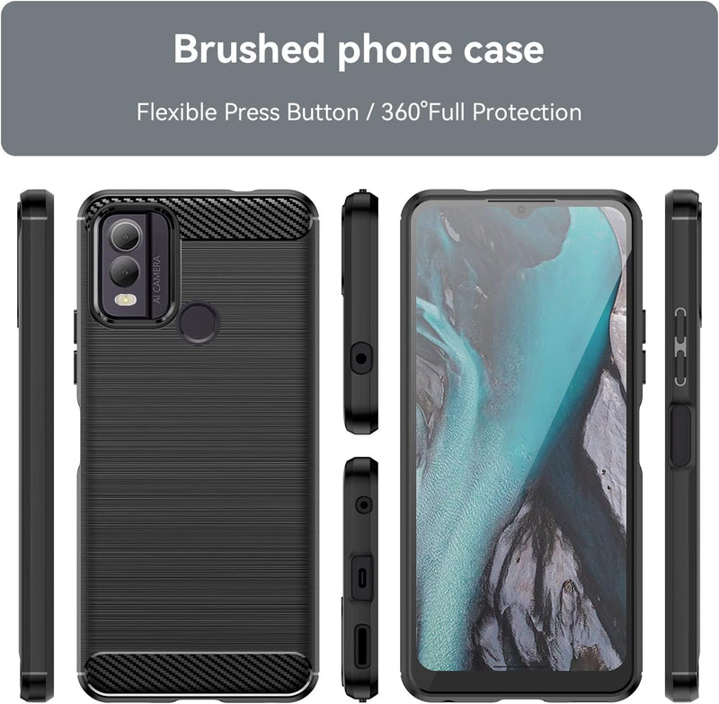 Load image into Gallery viewer, Nokia C22 - Shield Shockproof Rugged Heavy Duty Case With 2PC 9H Tempered Glass Screen Protector
