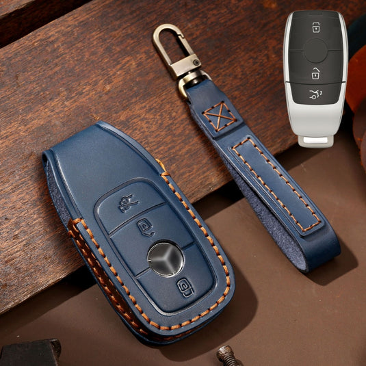 Mercedes Benz Handcrafted Genuine Leather Car Key Protective Case For Benz E-Class