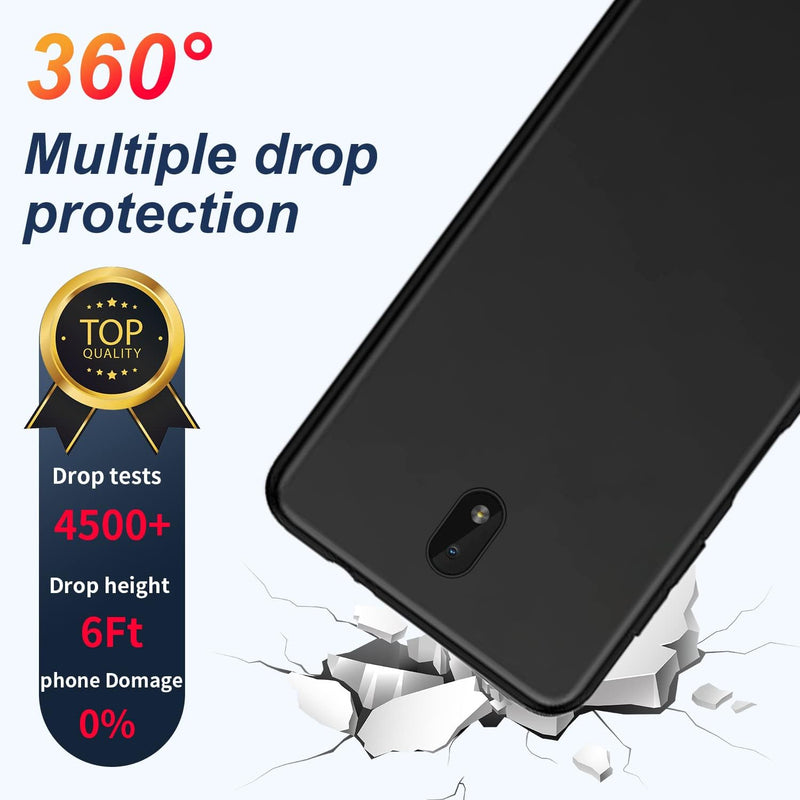 Load image into Gallery viewer, Nokia C01 Plus - Shield Soft TPU Cover Matte Anti-scratch Anti-fingerprint Case With 2PC 9H Tempered Glass Screen Protector
