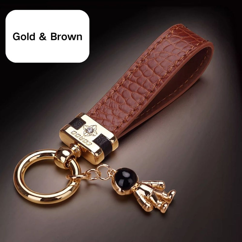 Load image into Gallery viewer, Premium Genuine Leather Keychain Pendant, Refined &amp; Timeless Gift
