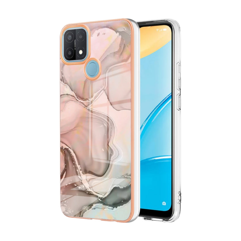 Load image into Gallery viewer, OPPO A15 /A15s - TPU Electroplated Marble Pattern Stylish Phone Case
