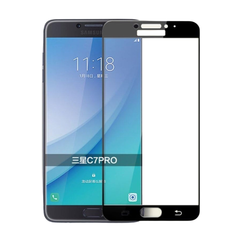 [Full Covered] Samsung Galaxy C7 Pro (C701) - 9H Hardness HD Tempered Glass Screen Protector - i-Station Mobile Phone & Electronic Device Repair and Accessories