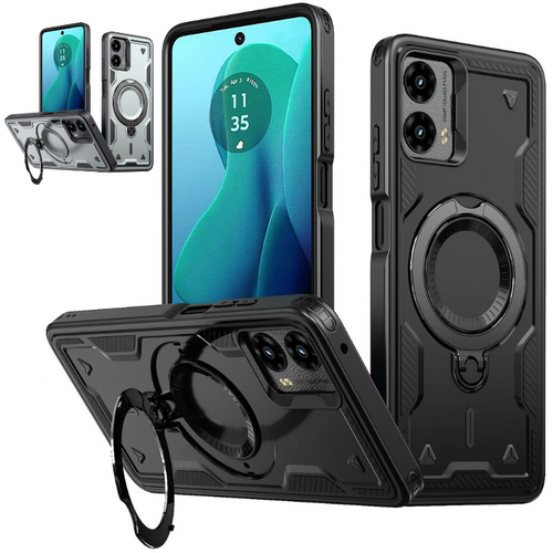 [Built-in Ring Bracket] [Magsafe Compatible] Motorola Moto G Play 5G (2024) Military Full Coverage Heavy Duty Series Case