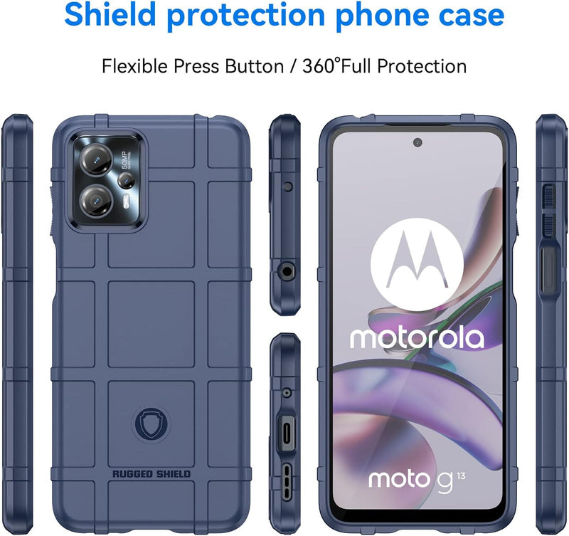 Load image into Gallery viewer, Motorola Moto G23 - Shield Shockproof Rugged Heavy Duty Case With 2PC Tempered Glass Screen Protector
