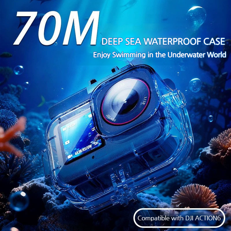 Load image into Gallery viewer, DJI Action 6 - Premium High-Transmittance PC &amp; Tempered Glass Waterproof Housing — 70 m Dive &amp; Surf Protection with Polarizing Filter - i-Station Mobile Phone &amp; Electronic Device Repair and Accessories
