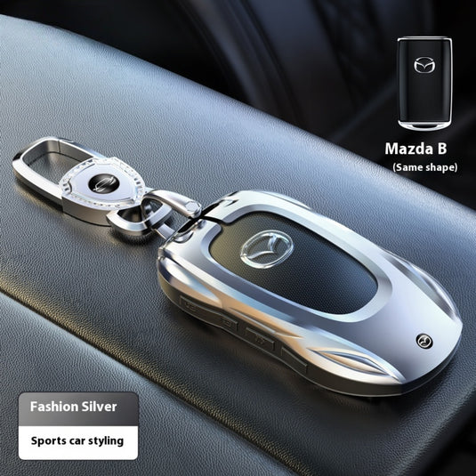 Mazda Stylish Metal Car Key Protective Case For CX-5, CX-3, CX-30, CX-8, MX-5, Mazda3,6