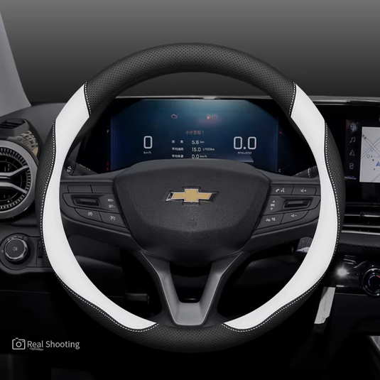 Chevrolet Premium Nappa Leather Breathable Ultra-Thin Non-Slip Steering Wheel Cover For Cruze, Sail , Cavalier, Equinox, Trax - i-Station Mobile Phone & Electronic Device Repair and Accessories