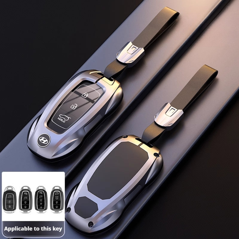 Load image into Gallery viewer, Hyundai Stylish Metal Car Key Protective Case For Tucson, Sport, Elantra, Santa Fe, ix35, ix25
