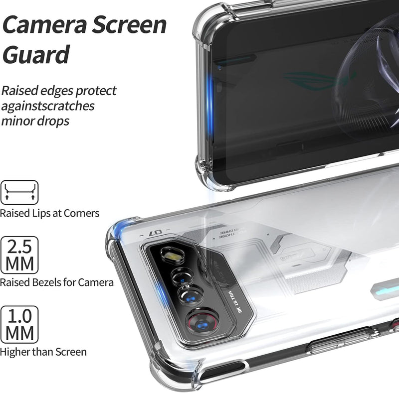 Load image into Gallery viewer, Asus ROG Phone 7/7 Ultimate - AirPillow Cushion Transparent Soft Clear TPU Four Corners Protective Case With 2PC 9H Tempered Glass Screen Protector
