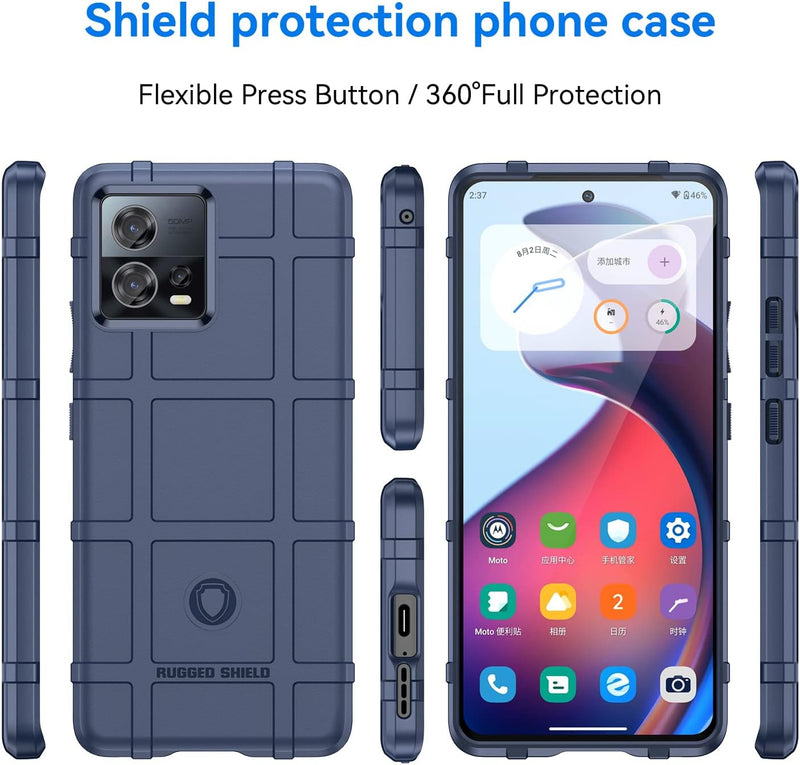 Load image into Gallery viewer, Motorola Moto Edge 30 Fusion/S30 Pro - Shield Shockproof Rugged Heavy Duty Case With 2PC 9H Glass Screen Protector
