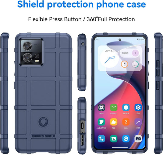 Motorola Moto Edge 30 Fusion/S30 Pro - Shield Shockproof Rugged Heavy Duty Case With 2PC 9H Glass Screen Protector