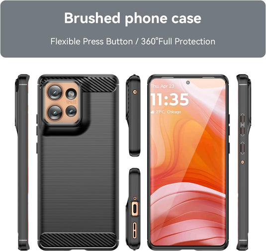 Motorola Moto Edge 50 - Shield Shockproof Rugged Heavy Duty Case With 1PC 9H Tempered Glass Screen Protector