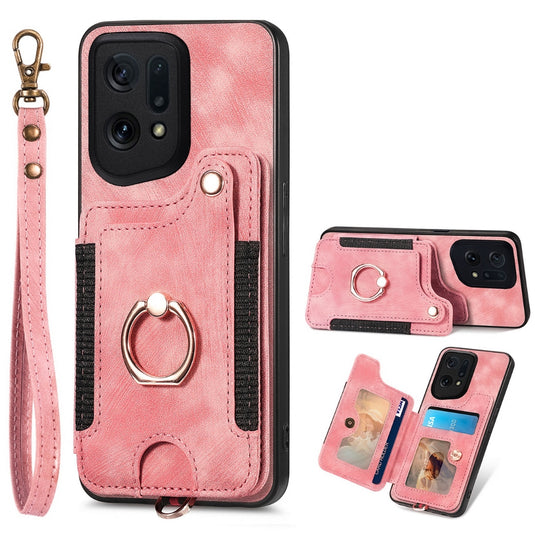 [With Card Slot] OPPO Find X5/Pro - Vintage Detachable Wallet Shockproof Stand Phone Case