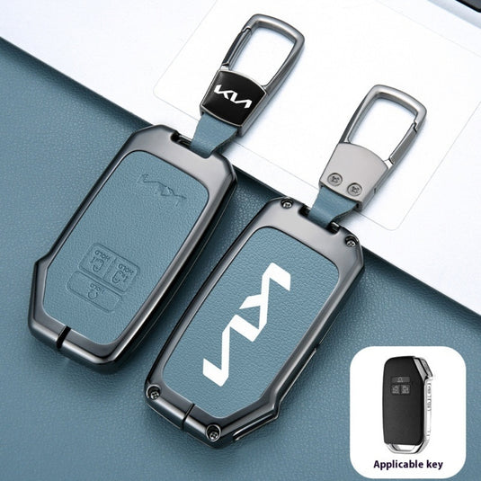 Kia Zinc Alloy Leather Car Key Protection Case For Sportage, Carnival, Sedona, K3, K4, K5