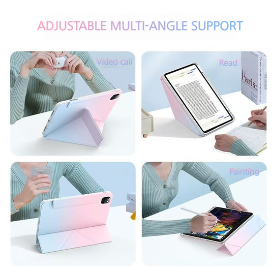 [Detachable] Apple iPad Air 13-inch M2/M3/M4 (2024/2025/2026) 720° Rotatable Gradient Full-cover Case With Pen Slot - i-Station Mobile Phone & Electronic Device Repair and Accessories