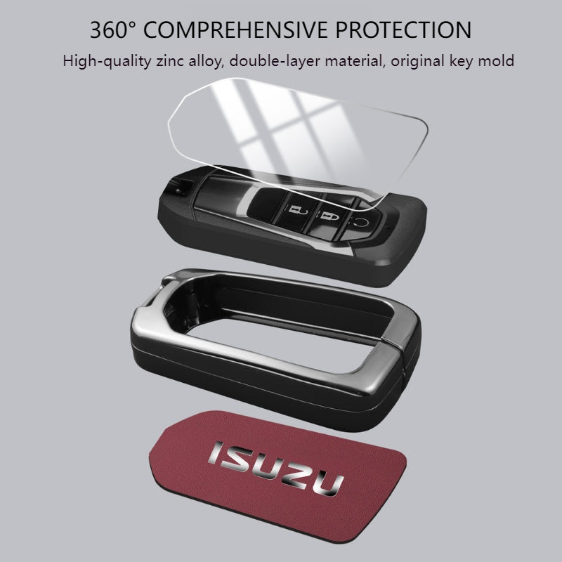 Load image into Gallery viewer, Isuzu Zinc Alloy PU Leather Car Key Fob Case Cover For D-MAX, MUX - i-Station Mobile Phone &amp; Electronic Device Repair and Accessories
