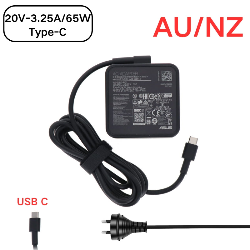 [20V-3.25A/65W][Type-C] ASUS ZenBook S 13 UX5304 - Laptop AC Power Supply Adapter Charger - i-Station Mobile Phone & Electronic Device Repair and Accessories