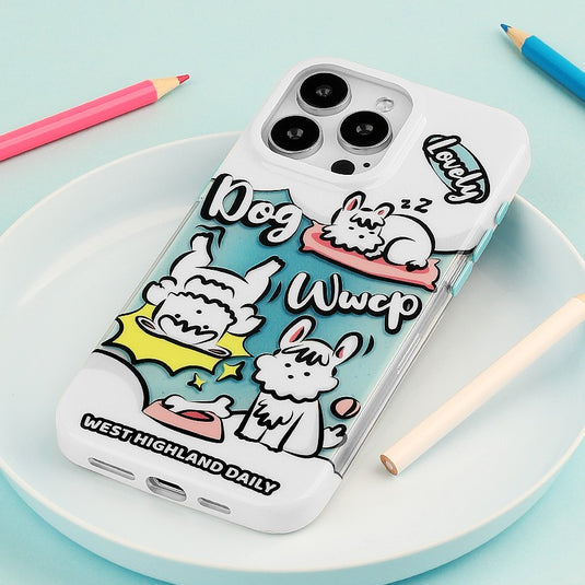 Apple iPhone 14/Pro/ Pro Max Manga cat design style Shockproof Fashion Series Case