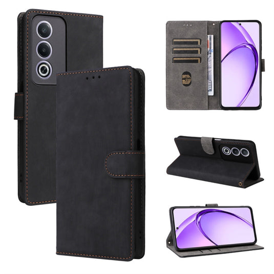 OPPO A80 5G - Skin Feel Solid Color Leather Phone Case