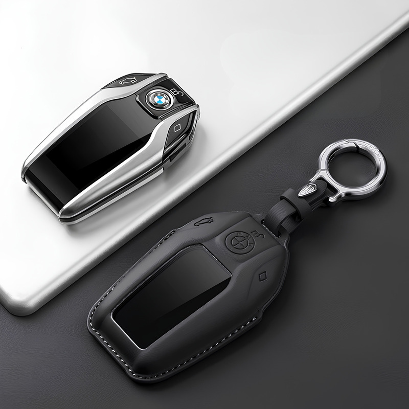 Load image into Gallery viewer, BMW Leather Car Key Fob Case Cover For 1, 2, 3, 5, 7 Series, X1, X3, X5, X6, X7, ix1, ix40, ix50, i8 - i-Station Mobile Phone &amp; Electronic Device Repair and Accessories
