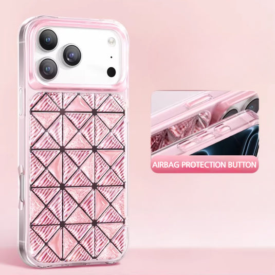 [Magsafe Compatible] Apple iPhone 17/Pro/ Pro Max - Kingxbar Geometric 3D Shockproof Phone Case