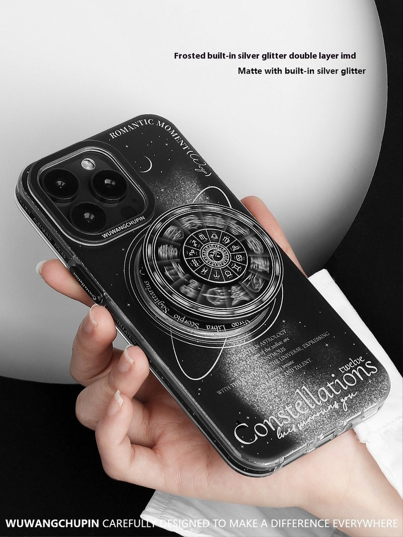 Load image into Gallery viewer, [Magsafe Compatible][With Stand] Apple iPhone 14/Pro/Pro Max cosmic zodiac design style rotating stand Shockproof Fashion Series Case
