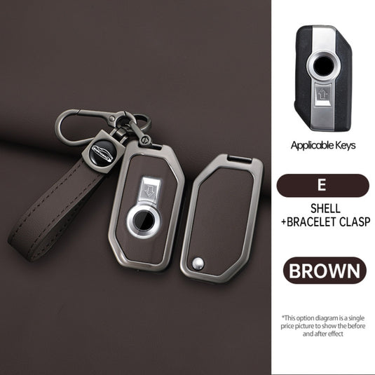 BMW Motorcycle Zinc Alloy + Leather Protection Key Case For R1200GS, R1250GS, R1200RT, K1600, K1600B